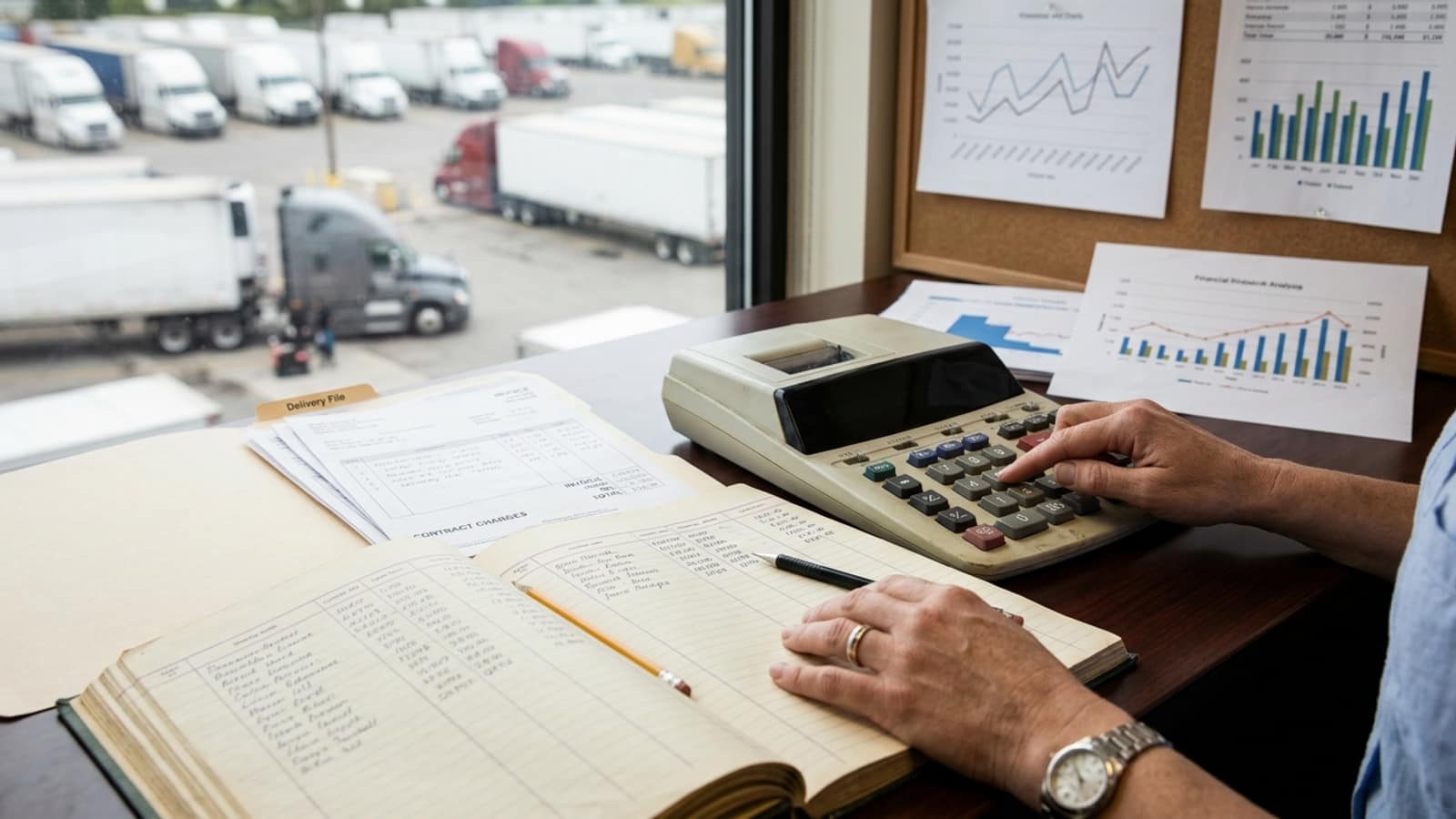 Freight Factoring Calculator | Model Fees editorial illustration