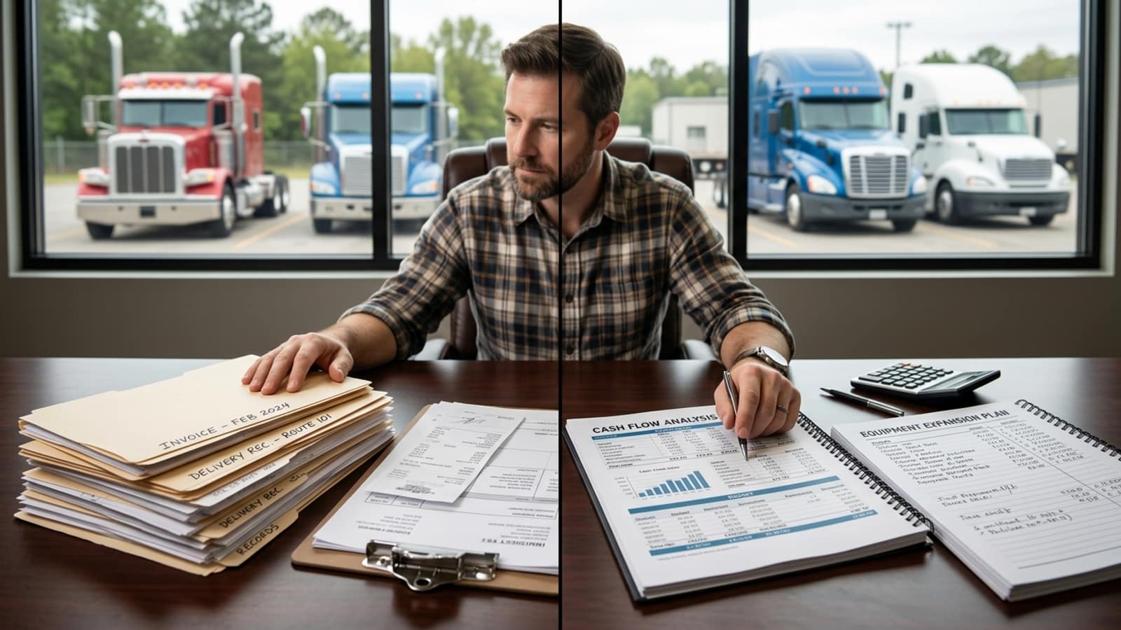 Freight Factoring vs Business Loan | Compare editorial illustration